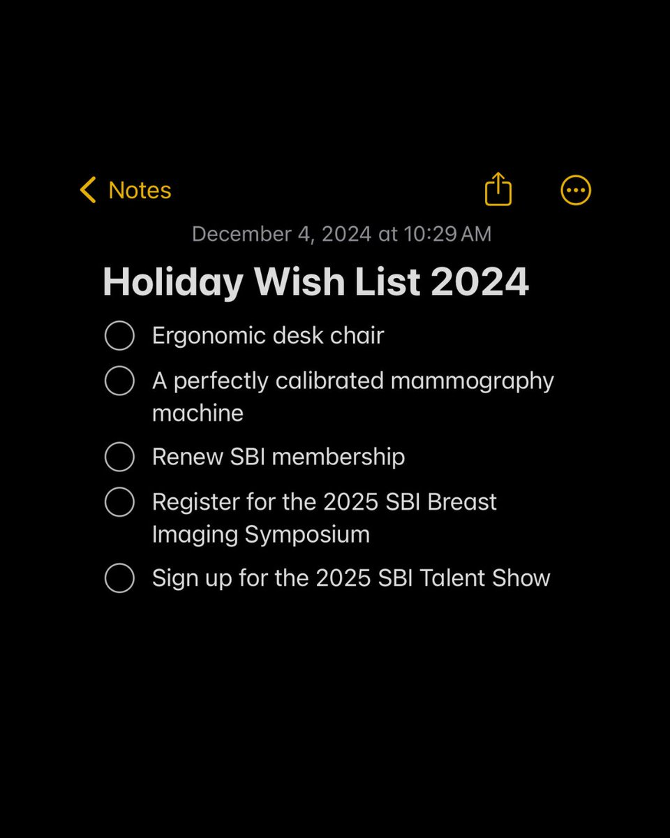BreastImaging's tweet image. It’s the little things that make a big difference in our work as breast imagers. Thoughtful gestures and small comforts help us stay focused on what matters most. This year, don’t forget to add "renew SBI membership" to your wish list!  #BreastCancerCommunity #DiagnosticImaging