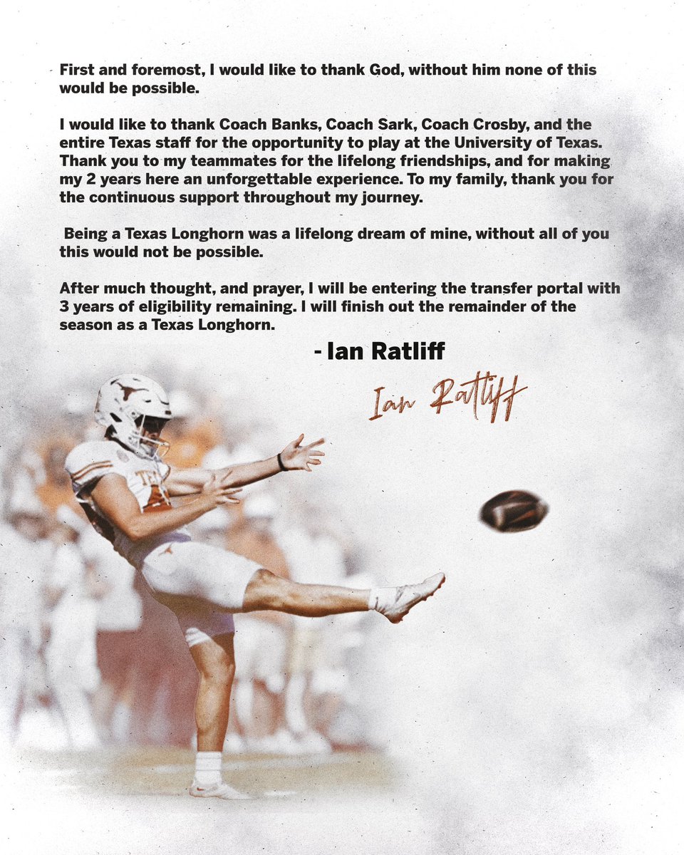 Officially in the transfer portal with 3 years of eligibility remaining.

Film is available, please contact me if needed!