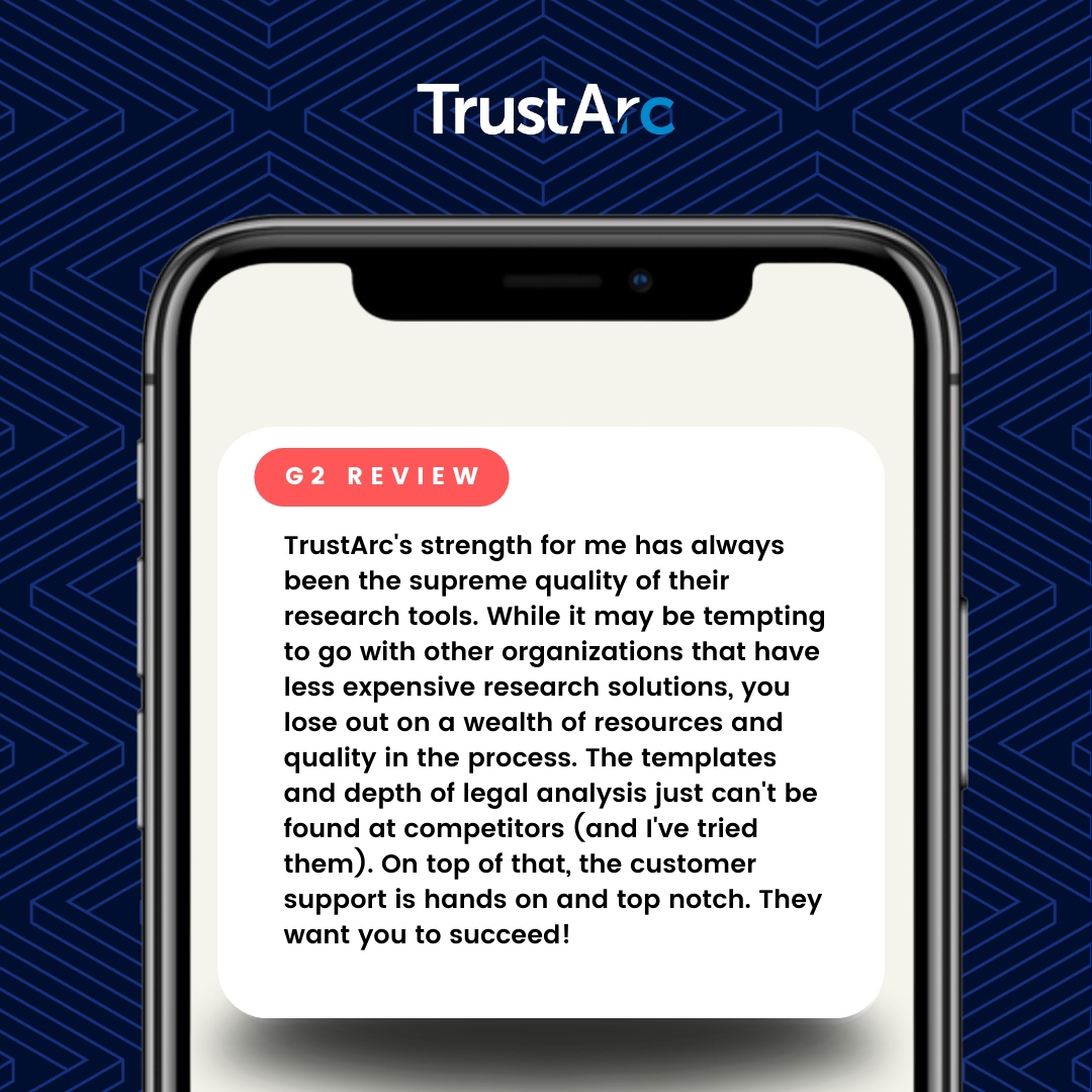 TrustArc's tweet image. Quality over shortcuts. ✅ 

TrustArc’s research tools and hands-on customer support stand out in the privacy landscape. 

Your success is our mission! 🛡️🌟

 #PrivacyInnovation #CustomerSuccess