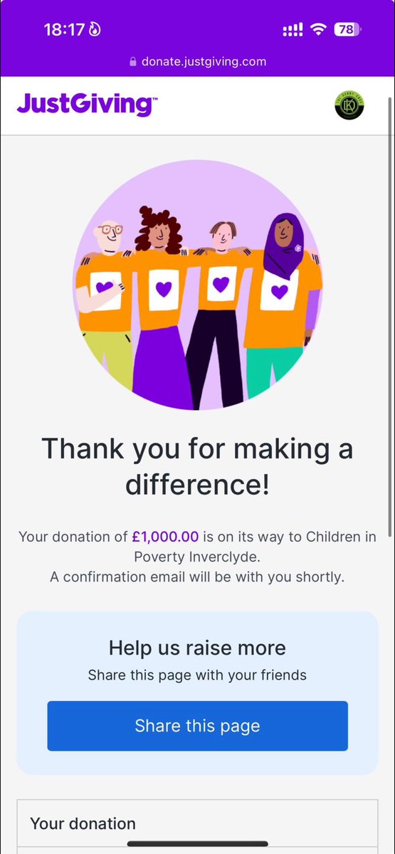 DKnoxFoundation's tweet photo. A massive thanks to everyone who donated to our first Xmas appeal which will be split between two charities close to Dannys heart. Our foundation will top this amount up so that £1k  goes to both Children in Poverty and Inverclyde Foodbank💚 Merry xmas everyone💚 https://t.co/RkFSKTkgN8