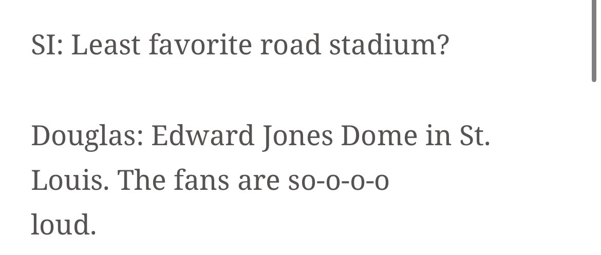 STLRamsHistory's tweet image. Taken from a 2002 Sports Illustrated interview with Eagles defensive end Hugh Douglas.  #STLRams