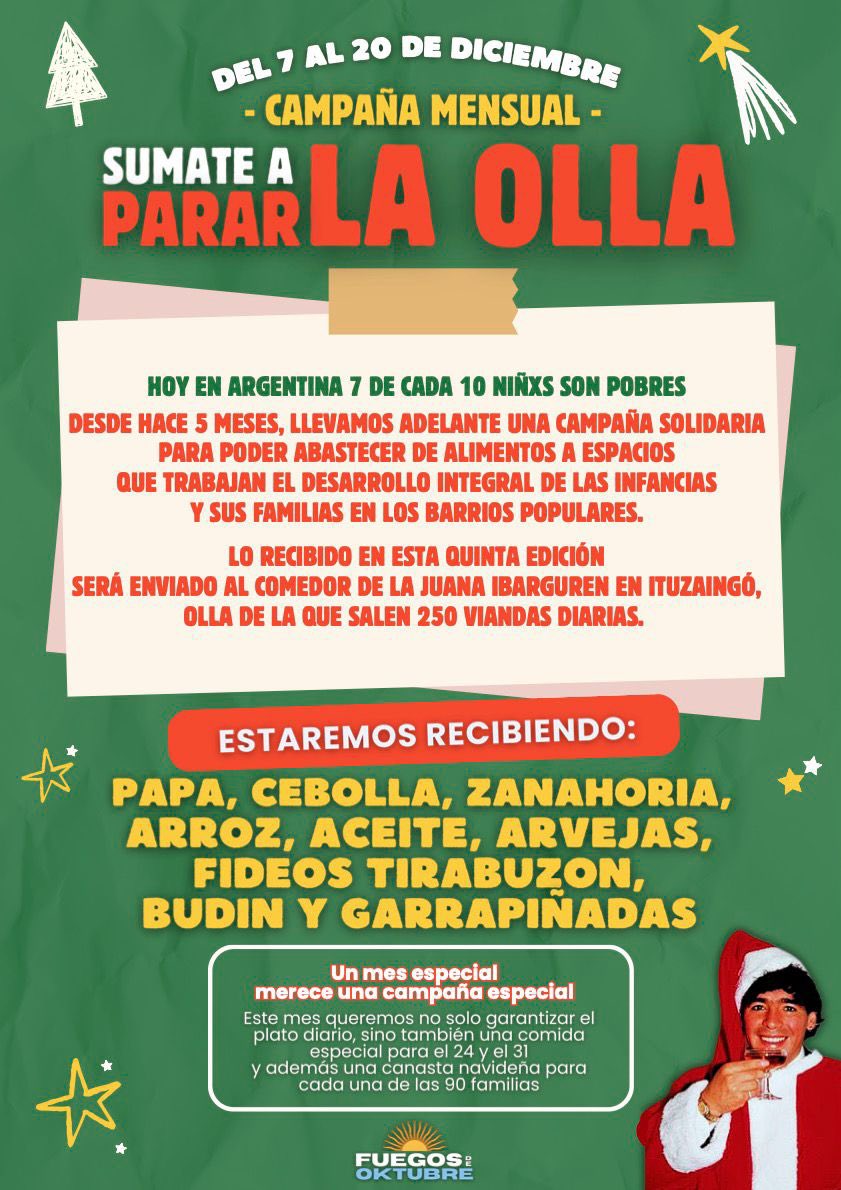 SgoBelgrano's tweet photo. El otro día me hicieron viral por hablar de Tini, a ver si me hacen viral hoy también: mi primo -gente de confianza- está junto a otras personas juntando cosas para que en Ituzaingó todos puedan disfrutar de las fiestas. El alias es https://t.co/zh3z8ECwo4 o pueden llevar comida. https://t.co/qCxFBzzmb1