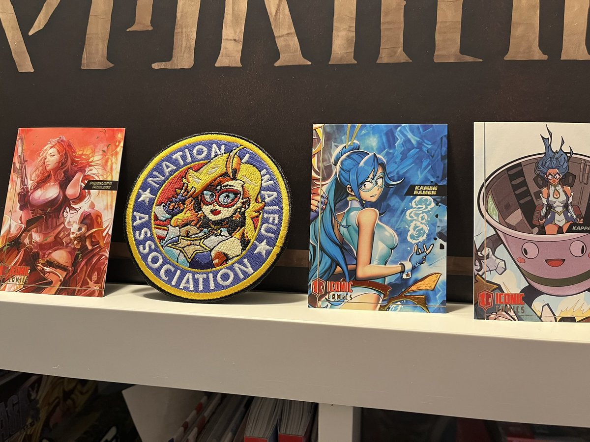 HBTG_Official's tweet photo. Gorgeous #KamenAmerica pickups from Iconic Comics with Kamen Ramen and a bangin standee crossover with Black Hops. Packaged like a tank. Now to see if Kamen Ramen wants to sit by the video games or the sinner 👀 (1/2) https://t.co/yChFSboBG3