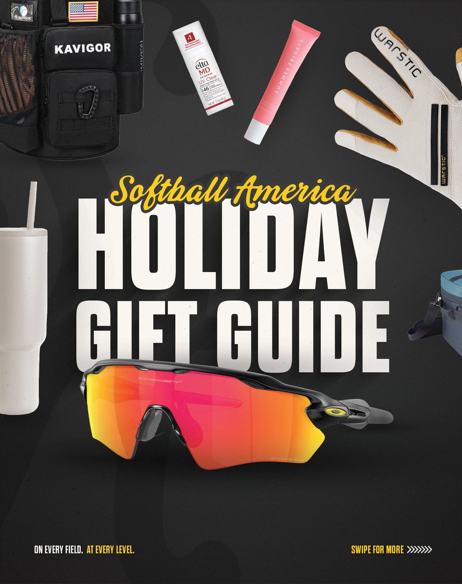 SoftbalAmerica's tweet photo. Still searching for that perfect gift? Hunting for stocking stuffers? 👀🎁
Check out our Holiday Gift Guide👇
🔗 https://t.co/eJ0Wcmiv81
#AtEveryLevel | #SoftballAmerica https://t.co/LPllDNTykr