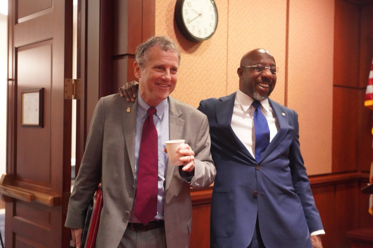 Senator Reverend Raphael Warnock (@senatorwarnock) on Twitter photo .<a href="/SenSherrodBrown/">Sherrod Brown</a>, itās been an honor serving on the <a href="/SenateBanking/">Senate Banking and Housing Democrats</a> Committee with you and under your leadership. Iām proud of all we accomplished together, and Iām going to carry on the fight for working people.
Iāll miss serving with you, my friend. .<a href="/SenSherrodBrown/">Sherrod Brown</a>, itās been an honor serving on the <a href="/SenateBanking/">Senate Banking and Housing Democrats</a> Committee with you and under your leadership. Iām proud of all we accomplished together, and Iām going to carry on the fight for working people.
Iāll miss serving with you, my friend.