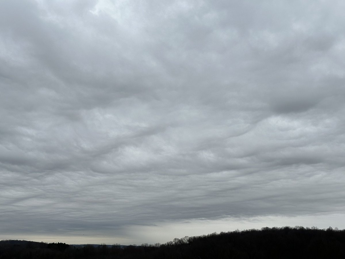 JustinWeather's tweet photo. Amazing Undulatus Asperatus I saw this afternoon. 
These waves under the belly of a cloud deck ahead of the rain and cold front. 
Often with gravity waves and look like waves in the sky. 
These were added to The International Cloud Altas in 2017
#coolclouds
#aperatas https://t.co/qJAQ1fKQcF