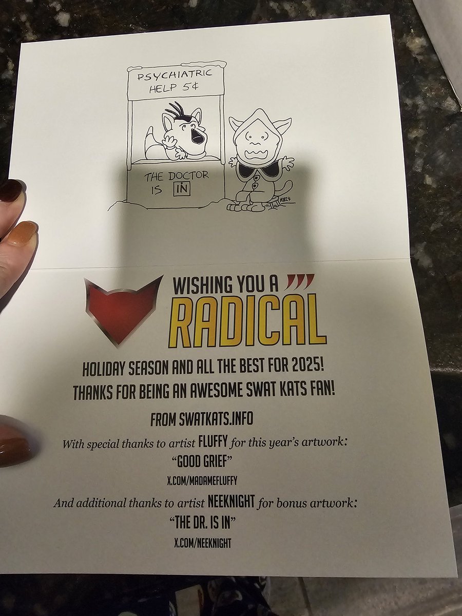 RedMackenzie88's tweet photo. It's a couple of days after the 15th, so yay! I can finally post these. @MadameFluffy and @NeeKnight both did a great job this year on the card! Thank you @TheSWATKats for doing this year after year! Awesome, as always! https://t.co/nb7EiNYMd3