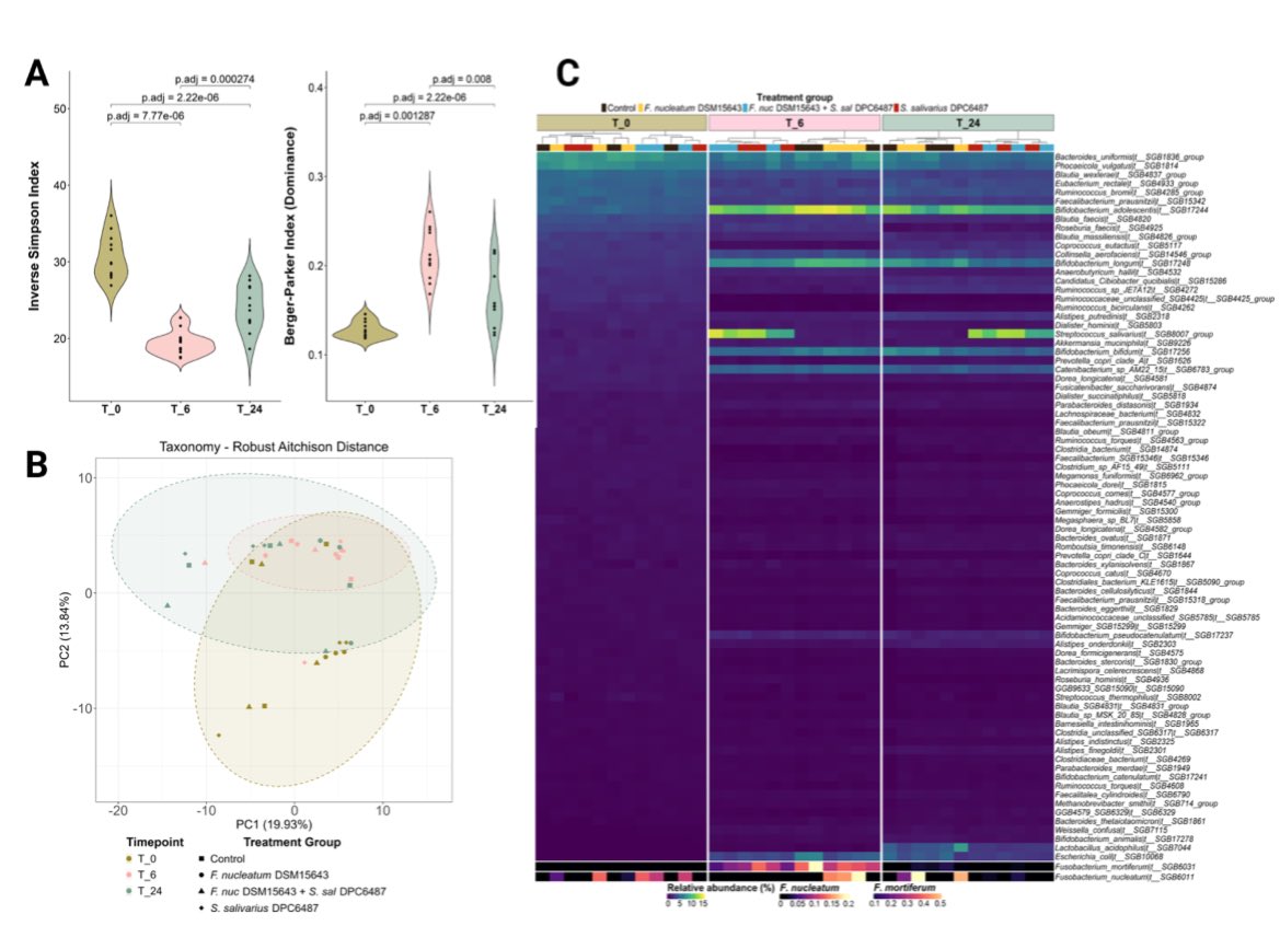 New publication led by <a href="/bio_gar/">Garreth Lawrence</a> with Caitriona Guinane in <a href="/mbiojournal/">mBio</a> 
“A gut-derived Streptococcus salivarius produces the novel nisin variant designated nisin G and inhibits Fusobacterium nucleatum in a model of the human distal colon microbiome”

journals.asm.org/doi/epub/10.11…