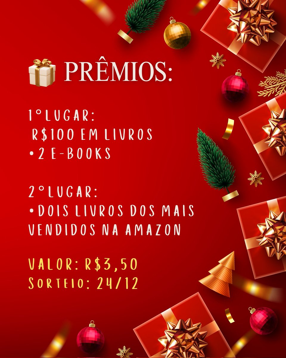 🎄 RIFA SOLIDÁRIA DA MOLI 🎄

🎁 Números de 1 a 300
🎁 Valor: R$3,50
🎁 Pagamento: por PIX com comprovante via DM

💛 OBJETIVO: doar presentes para as crianças que entregaram cartinhas nos Correios

⚡ PIX: 

f11f8b33-4235-407d-a5b9-944fe4e020c9

🗓️ RESULTADO: 24/12