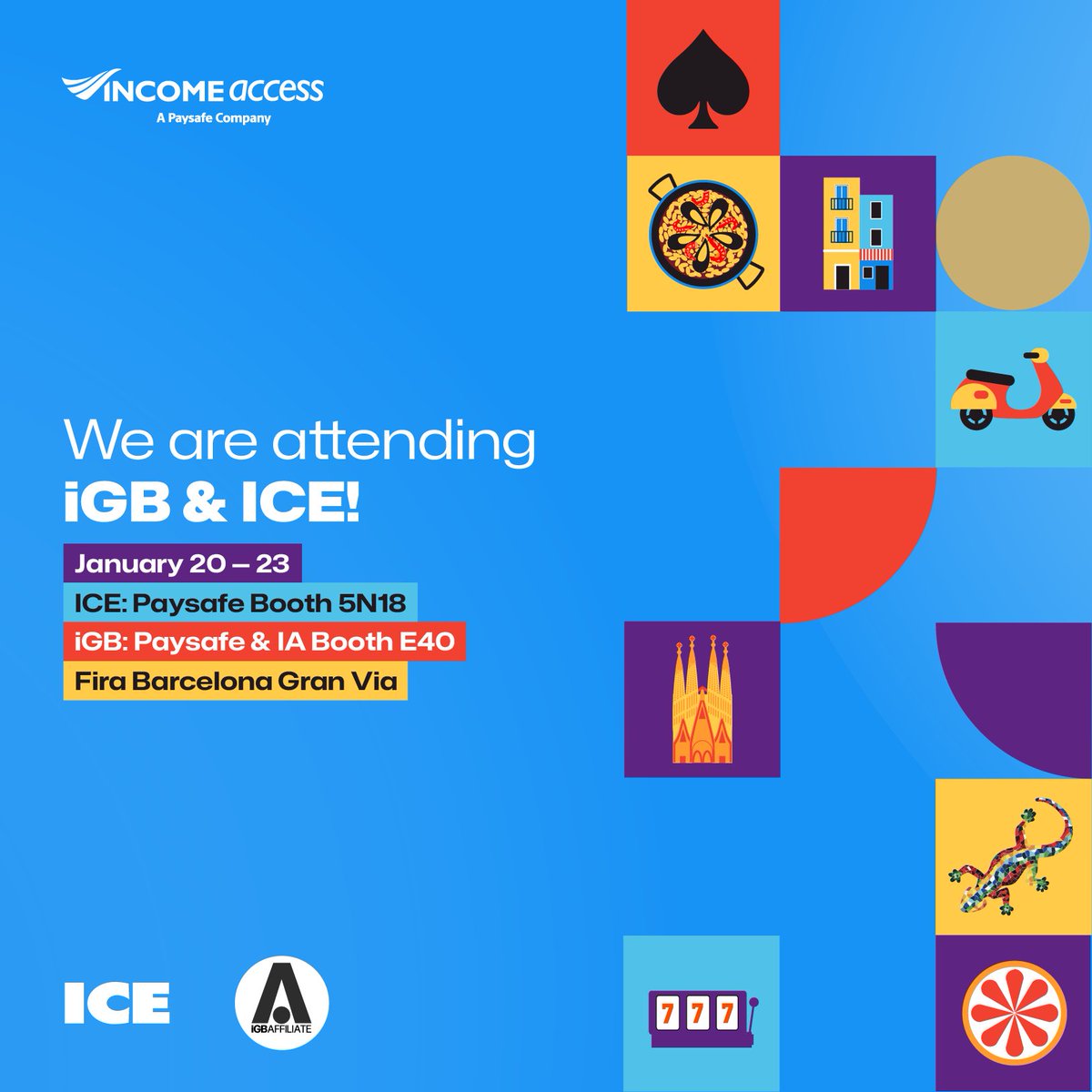 🎉 Just 1 month to go! Join us at iGB/ICE Barcelona, Jan 20-23!

Affiliates &amp; Operators: Let’s connect to optimize your affiliate strategy, drive traffic, and boost revenue.

👉 Book ICE: outlook.office365.com/book/MeettheIn…
👉 Book iGB: outlook.office365.com/book/MeettheIn…

See you there!