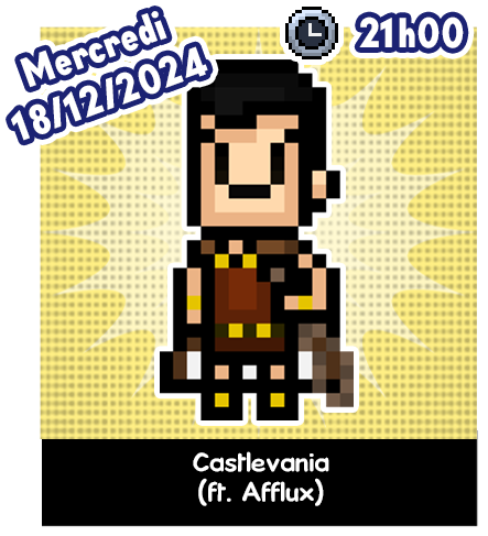 Ce soir, je m'essaie au tout premier opus de Castlevania en compagnie d'<a href="/AffluxXx/">AffluxXx</a> ! Est-ce que je réussirai à le finir en une soirée ? Le challenge est lancé !

twitch.tv/nedile