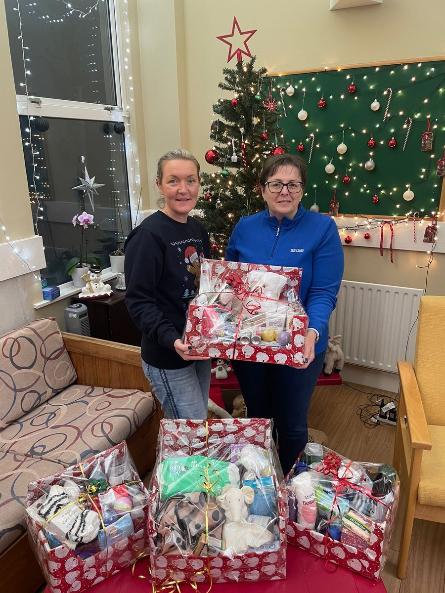 Pictured today are pupils delivering hampers donated and made up by yr 13 and 14 to Women’s  Aid and Simon community. We were also delighted to continue to work with Eugene Kelly from SVP by donating vouchers and a hamper bought with money raised by Year 11 and 12 pupils.