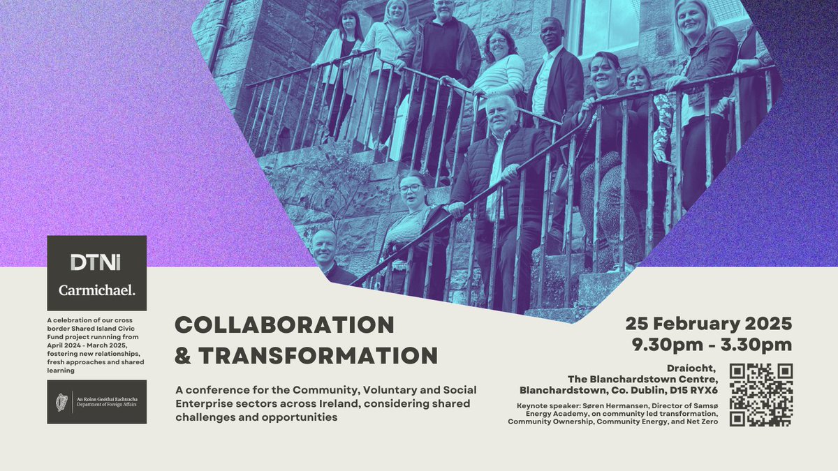 Subscribe to our cross-border newsletter, Border-Zine, at crossborder.ie/border-zine/. The all-island Collaboration &amp; Transformation conference takes place on 25 February 2025 in The Blanchardstown Centre, Co Dublin, for the Community, Voluntary and Social Enterprise sectors.