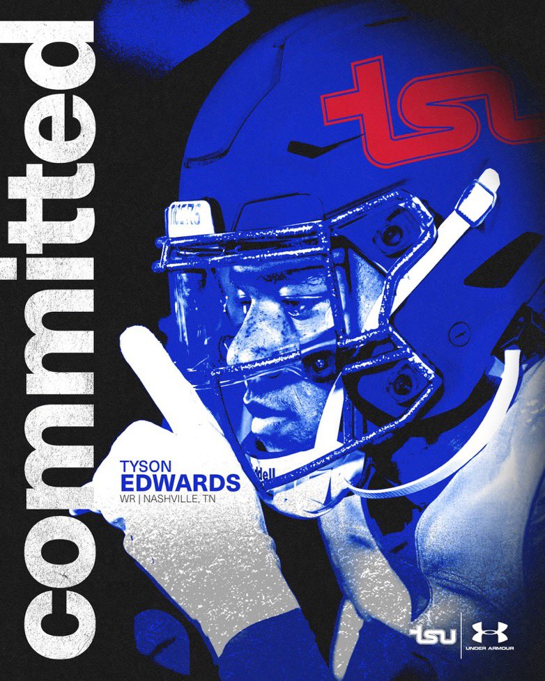 TysonE_11's tweet image. Grateful to have someone who believes in me. 100% committed @EddieGeorge2727 @CoachMashack @TSUTigersFB 🐅❤️💙