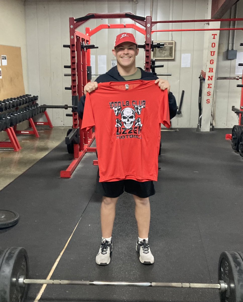 Congrats to Alex Judd! He’s our newest member of the 1,000 lb. club! Great job, Crusher! ☠️💪🏼⚡️🏈