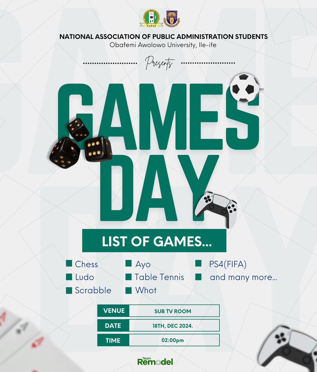 Napas_Oau's tweet photo. *Napasites!*💥

*Join us for a day of fun🤩, competition��🏽, and team spirit where everyone’s a winner!*🏆😮‍💨

*Let the games begin!*💥🤸🏽‍♂️🤹‍♂️ https://t.co/okUNMmVH8m