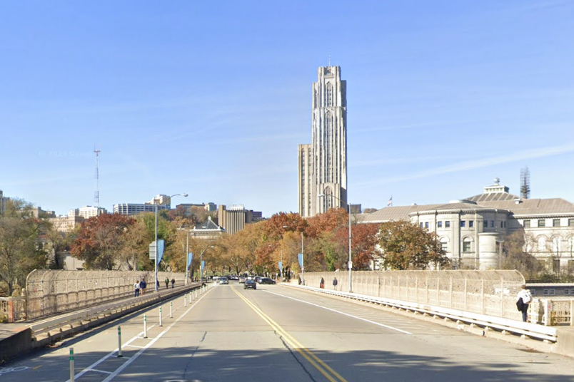 🚧 This week, work is being conducted to direct motor vehicles closer to the center of the Schenley Drive Bridge (where the structure is strongest). Keeping this bridge open is crucial while nearby bridges are closed for repairs – these traffic changes make that possible!