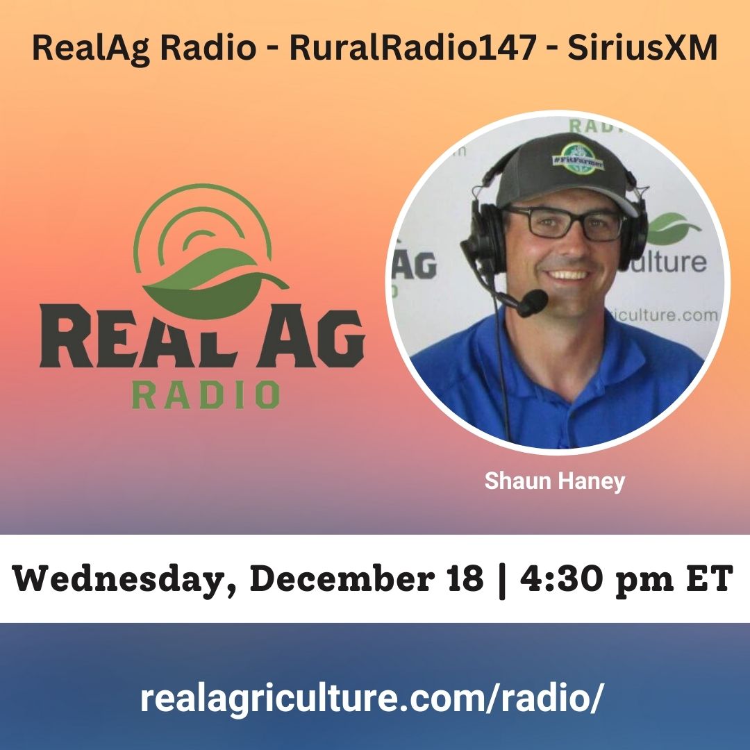 realagriculture's tweet photo. Tune in to RealAg Radio at 430 E on @RuralRadio147! @ShaunHaney is joined by Brent Preston w/ @FarmersClimate, Aaron Goertzen w/ BMO, Dan Dall &amp; Bailey Jenks w/ @LimagrainWheat on getting the most out of your herbicide tolerant wheat varieties, &amp; hear the top ag news stories! https://t.co/JTEvipOYQr