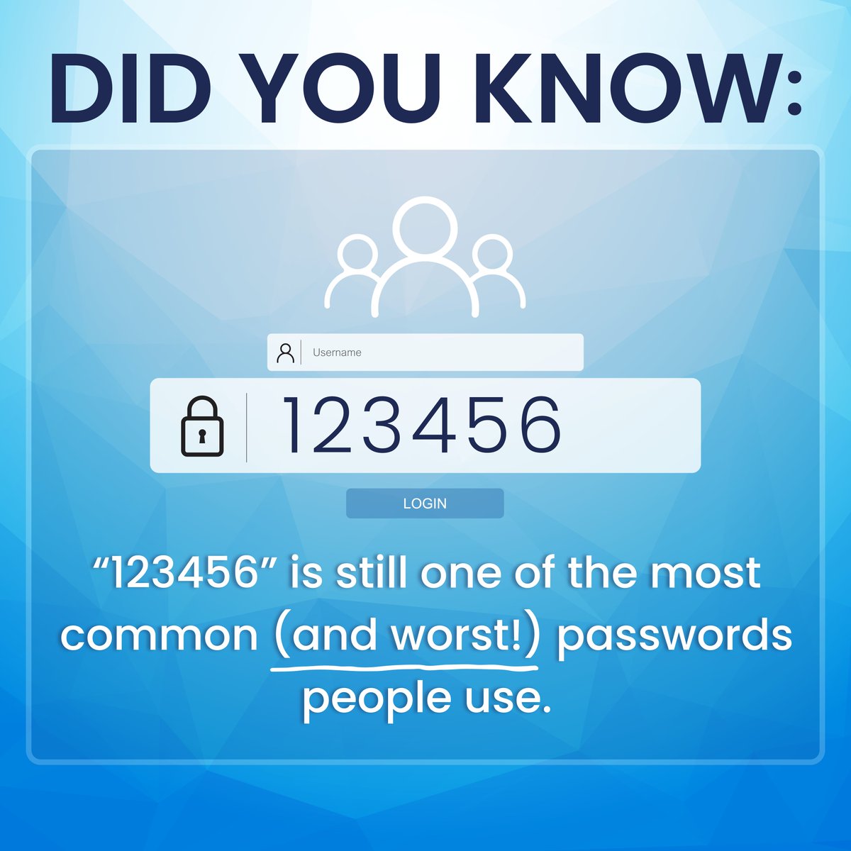 ElevatedTech's tweet image. Weak passwords put your data at risk—opt for strong, unique passwords with a mix of letters, numbers, and symbols to stay secure!
#CyberSecurityTips #StaySafeOnline #ElevatedTech