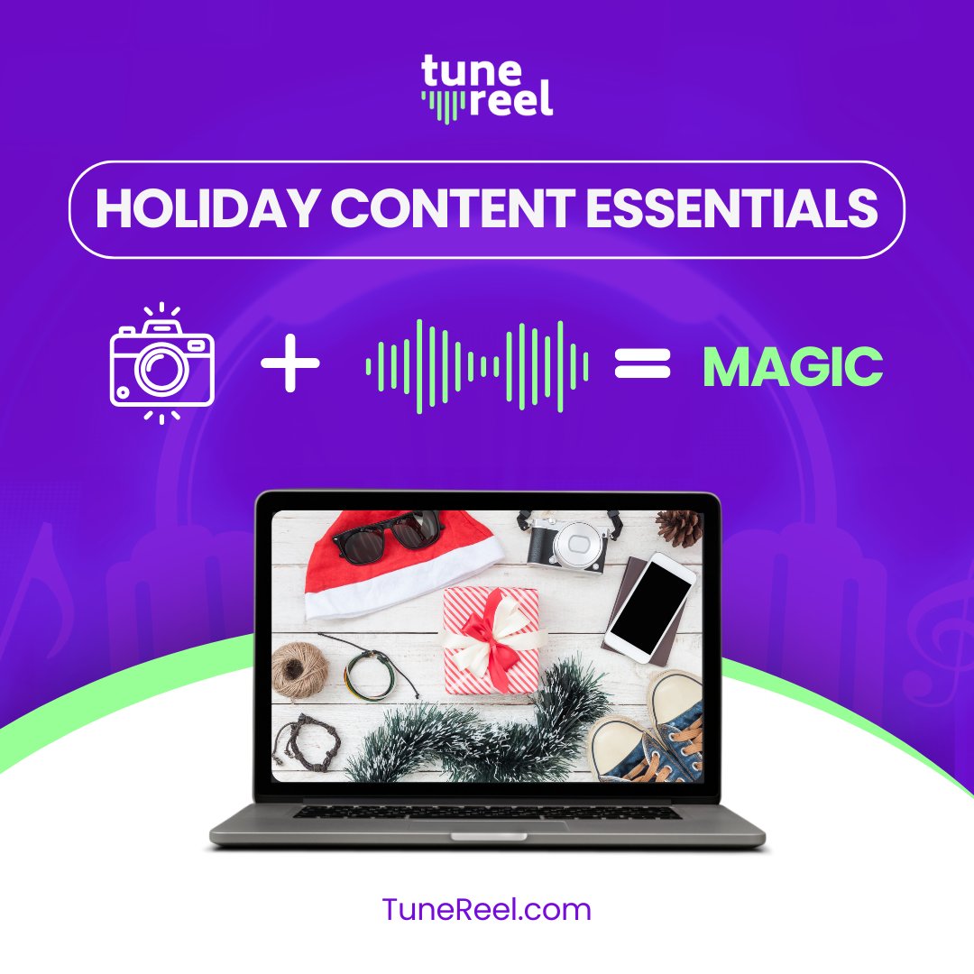 🎄 Festive visuals deserve festive sounds! Pair your holiday campaigns with royalty-free tracks that set the perfect mood. Cozy, bold, or fun—find your perfect match on TuneReel. 🎶 👉 Explore now: TuneReel.com