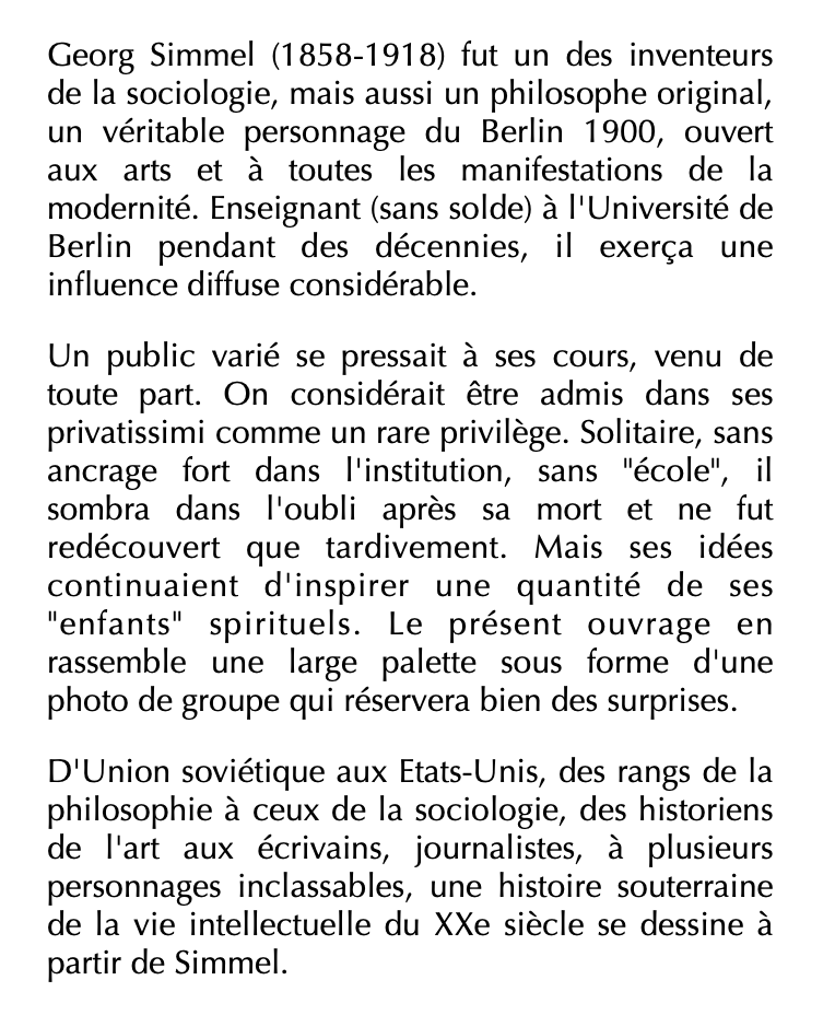 flr_louis's tweet photo. Denis Thouard (dir.) - Les enfants de Georg Simmel

Vient de paraître chez Circé https://t.co/UBMnn5g5OB