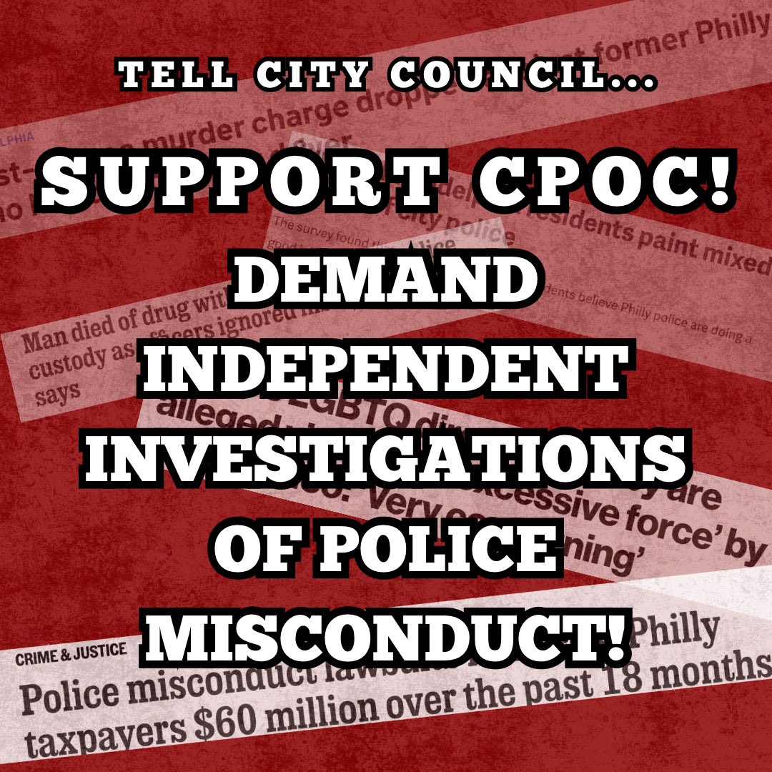 ⏳Time is running out! We need you to join us in taking action to demand that CPOC get real independent investigative power in the new FOP contract! 

Call City Councilmemebers to make sure they demand that the Parker admin prioritize CPOC in the FOP contract negotiations! 🧵…
