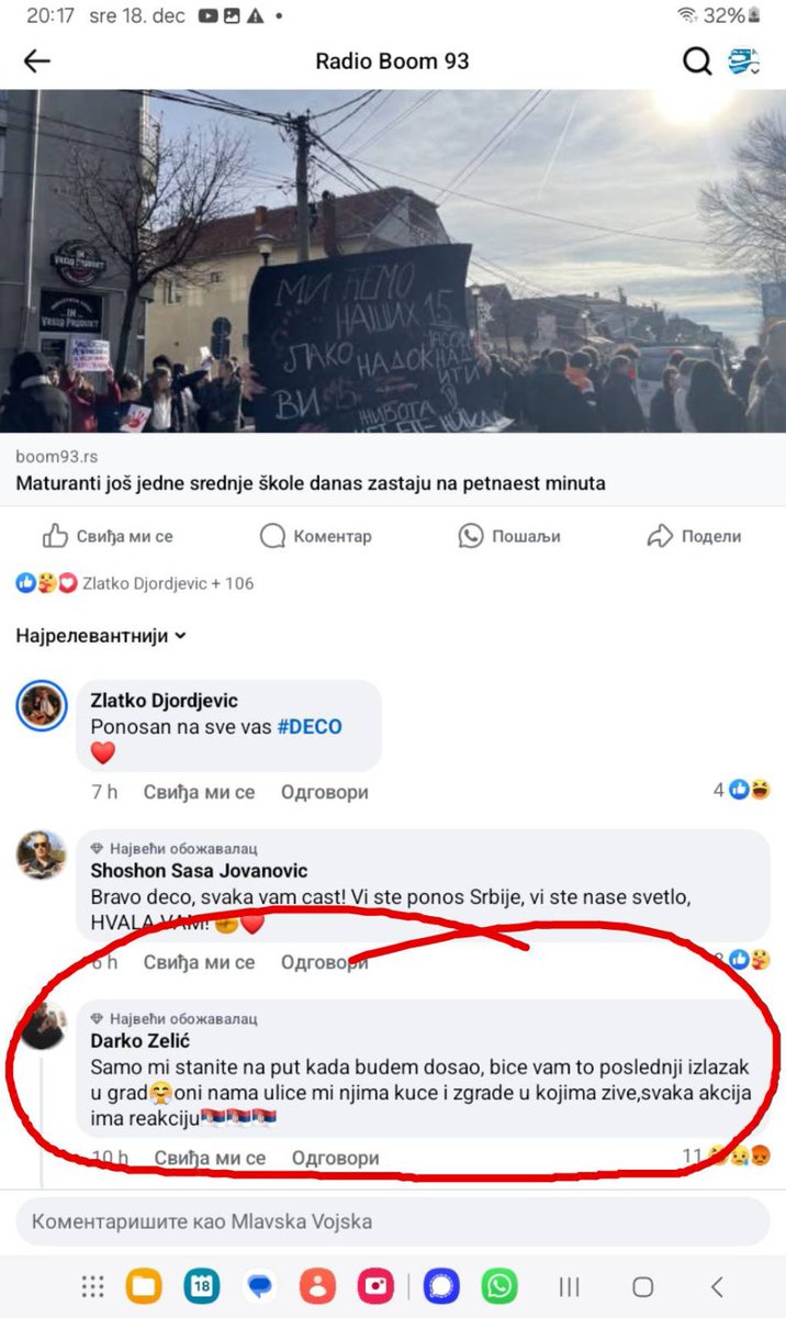 Buki1Ivan's tweet photo. Darko Zelić iz Požarevca. Preti srednjoškolcima iz Velikog Gradišta :"Samo mi stanite na put kada budem dosao, bice vam to poslednji izlazak u grad🤗oni nama ulice mi njima kuce i zgrade u kojima zive,svaka akcija ima reakciju" AJDE DA VIDIMO REAKCIJU NA OVO, NEK GA ZNA SRBIJA RT https://t.co/BwU8BTwkxG