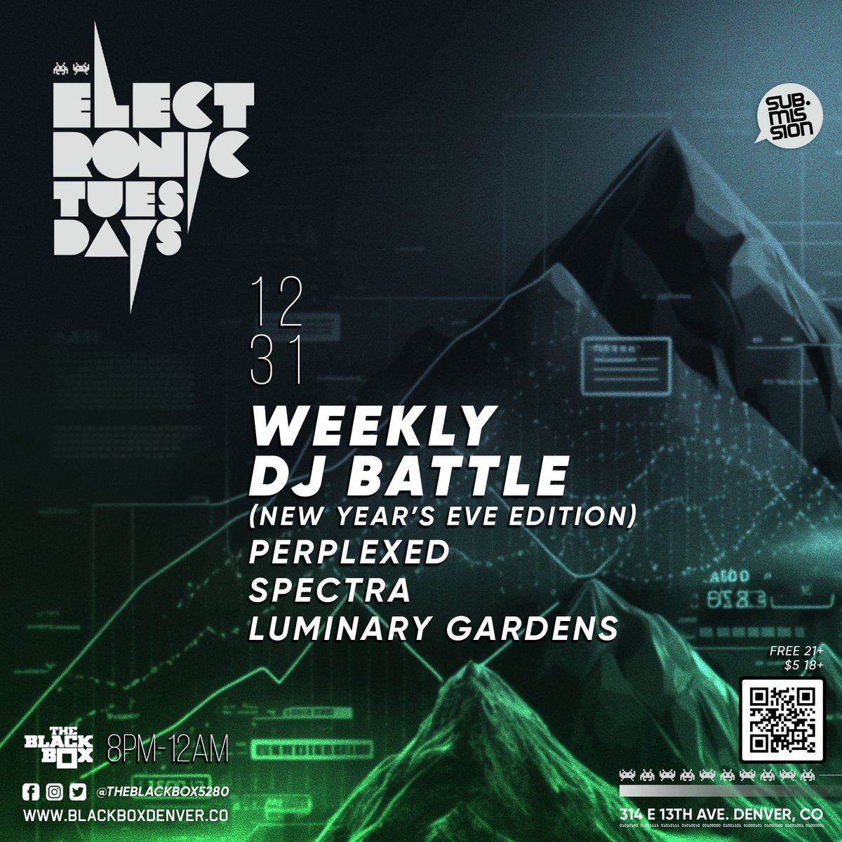 subdotmission's tweet photo. Congrats to @atrysk on the victory in last night's DJ Battle! He will be advancing to the last Winners Showcase Battle on February 4th! 

E-Tuesdays will be back after the holiday for NYE at @TheBlackBox5280 and the next Weekly DJ Battle in The Lounge! 
--
https://t.co/rYXmWjs0zI https://t.co/nNK8fAti5i