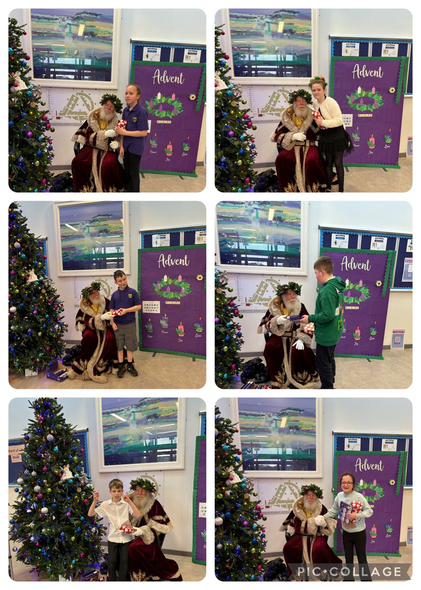 P7Miss's tweet photo. We had great fun at our Christmas party today and were very excited to meet our special visitor 🎅🩷💙 ⁦@CraigmarlochINV⁩ https://t.co/1NgFP9Sz9D