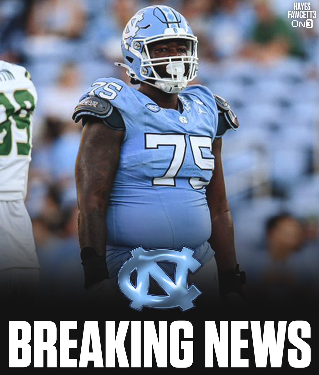 Hayesfawcett3's tweet photo. BREAKING: North Carolina OT Jakiah Leftwich plans to enter the Transfer Portal, he tells @on3

The 6’6 325 OT appeared in 36 Games in his college career (started 9)

1 year of eligibility remaining 

https://t.co/JJ3RfaNO0s https://t.co/XJTEX2Cr5B