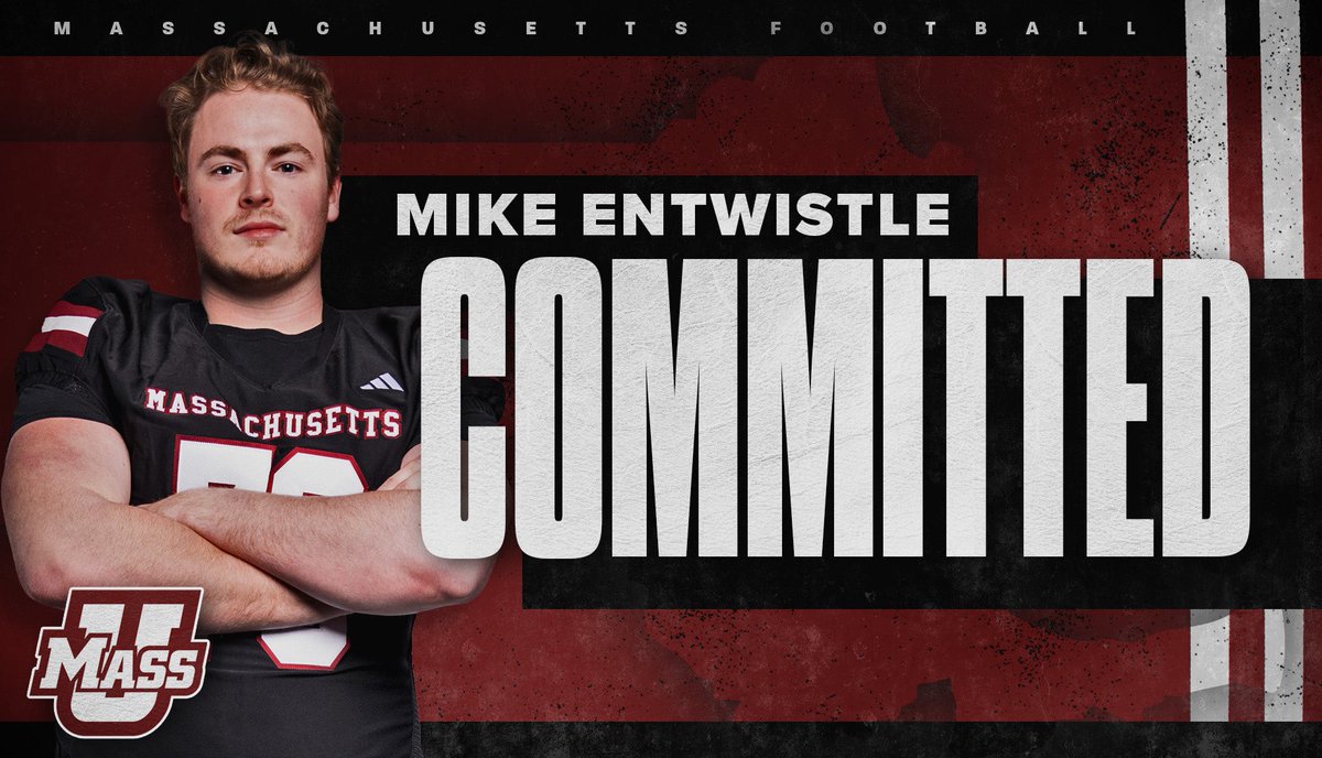 Michael Entwistle (@michaelentwist8) on Twitter photo I’m really excited to announce that I will be finishing my Football career with the University of Massachusetts! Thank you <a href="/coachalexmiller/">Alex Miller</a> and everyone who made this possible I’m really excited to announce that I will be finishing my Football career with the University of Massachusetts! Thank you <a href="/coachalexmiller/">Alex Miller</a> and everyone who made this possible