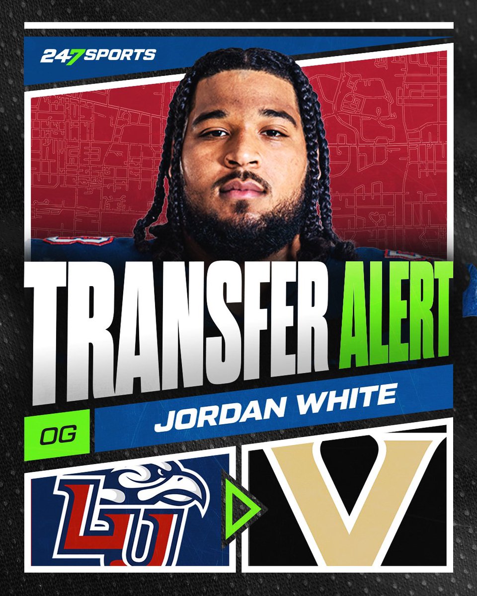 Liberty OG Jordan White has committed to Vanderbilt, his agents <a href="/callmeagentdwil/">callmeagentdwil</a> and <a href="/FCProspects_/">First Class Prospects</a> tell <a href="/mzenitz/">Matt Zenitz</a> and I for <a href="/247Sports/">247Sports</a>.

White’s PFF grade ranked 4th nationally among FBS interior o-linemen this season. Top 50 overall player in the portal.

247sports.com/article/vander…