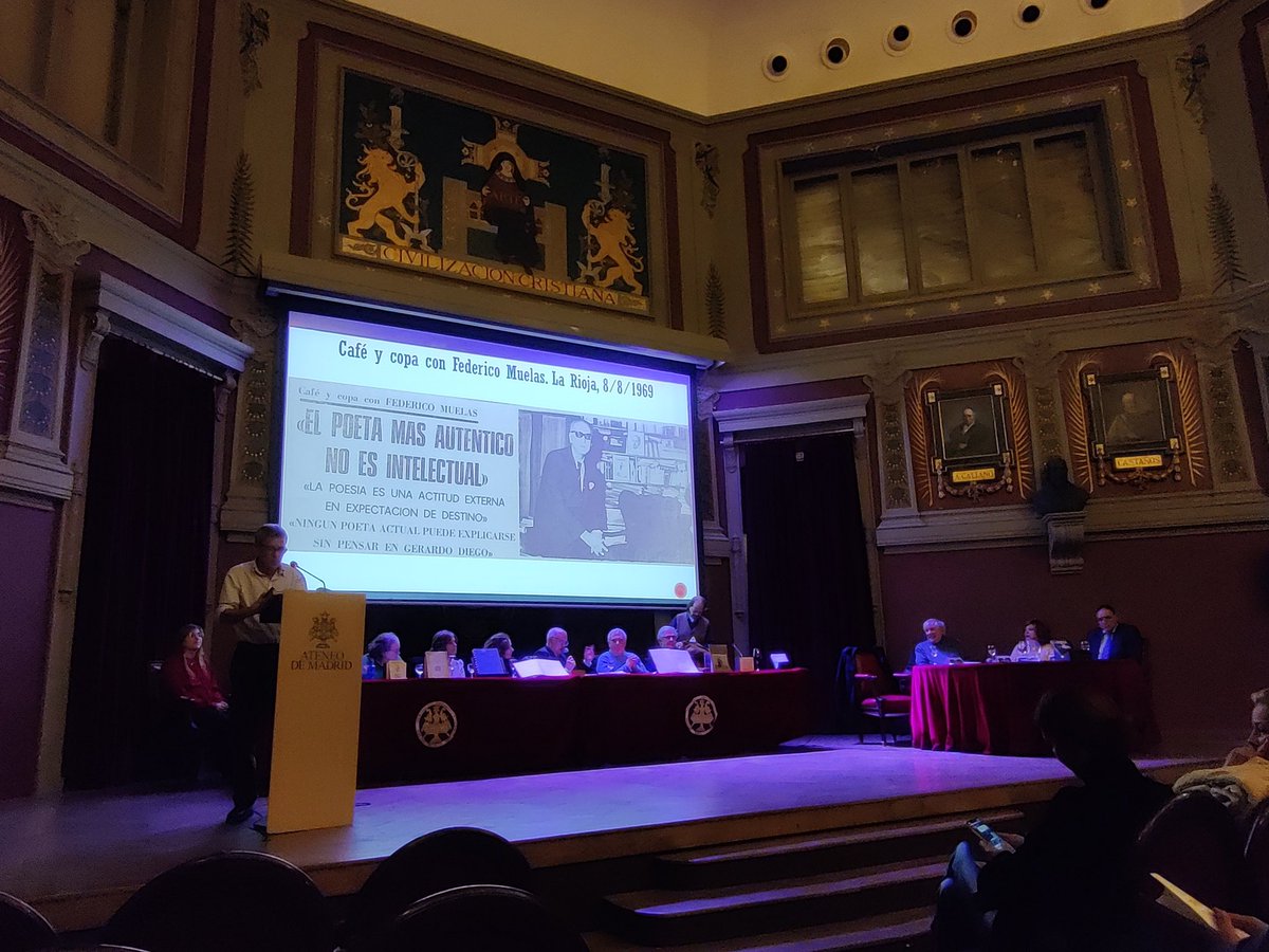 MonicaParramon's tweet photo. Homenaje a un farmacéutico y escritor, Federico Muelas, en el Ateneo de Madrid. https://t.co/qgHLbPwzSR