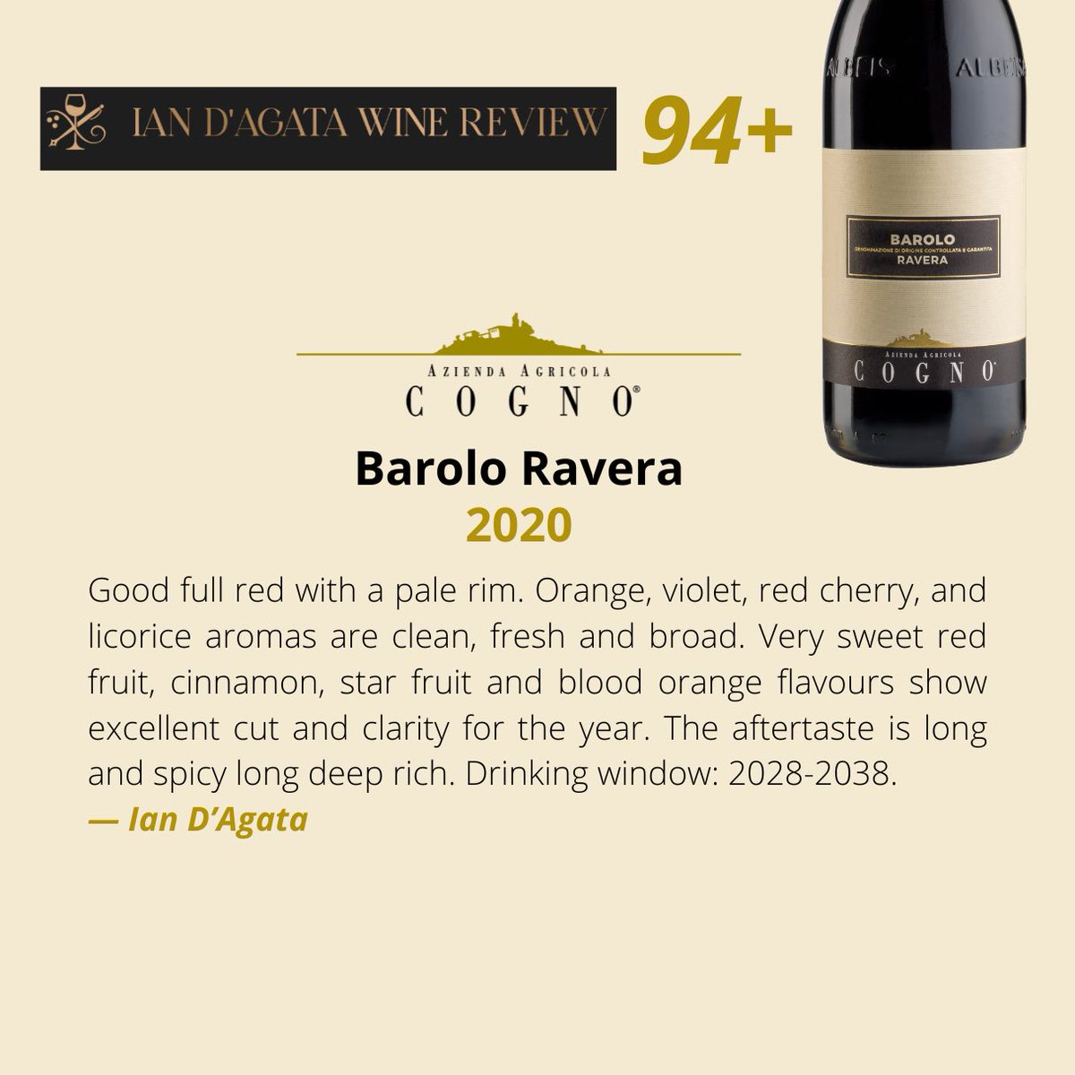 cognowines's tweet photo. Thanks again to Ian D'Agata for these amazing scores and reviews!
#cogno #cognowines #winereview https://t.co/1O2H4Jg0ip