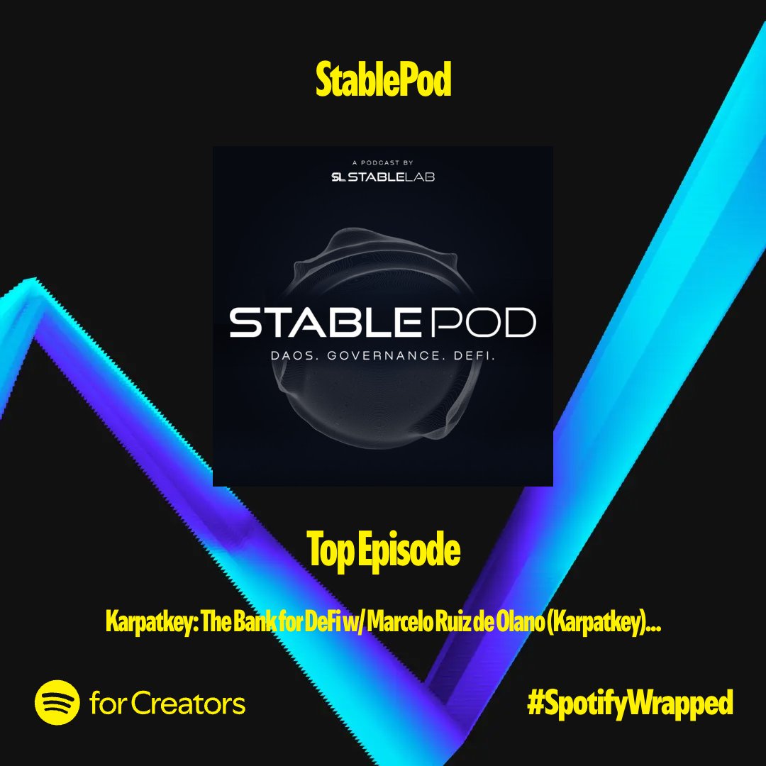 Top StablePod Episode of the Year goes to...

<a href="/claberus/">Marcelo Ruiz de Olano</a>, Co-founder of <a href="/karpatkey/">karpatkey → Now @kpk_io</a> 🏆👏

Thank you to our fans for tuning in this year 🩶

#SpotifyWrapped