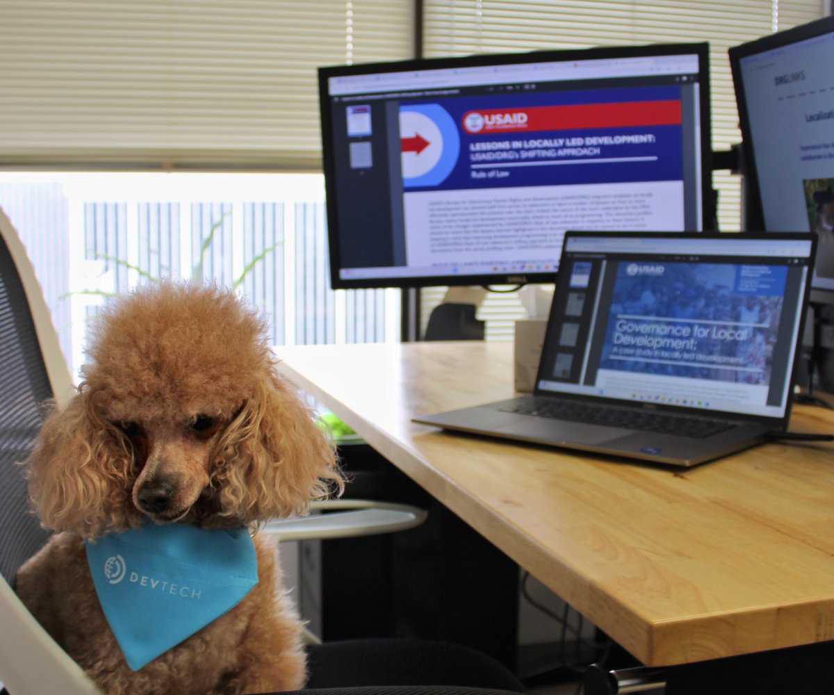 DevTechSys's tweet photo. Rudy the Development Dog here! This week I learned about something called “locally led development." 🐶🌍 
 
Locally led development is all about empowering local actors – from individuals and communities to organizations and governments – to set their own agendas, develop solutions, and bring the capacity and resources to make those solutions a reality. It’s incredible to see how local leadership can foster sustainable results in development and humanitarian assistance. 🏘️💡
With locally led development, decision-making power is shifted into the hands of those who know their communities best. By collaborating more intensely with local partners, we can create lasting, impactful change. This approach not only supports local ownership but also ensures that our efforts are truly aligned with the needs and priorities of the communities we serve. 🌟🤝
My colleagues at DevTech have worked hard to create several learning products with @USAID 's @USAIDDRG  Bureau. These include one pagers, blogs, webinars, and more! You can see them here: https://t.co/mnyTEcuFEL
Here’s to local voices leading the way in development!  
 
To learn more about USAID programming related to locally led development, check out their website:  
https://t.co/P8qym6TH99 
 
#RudyTheDevDog #LocallyLedDevelopment #USAID