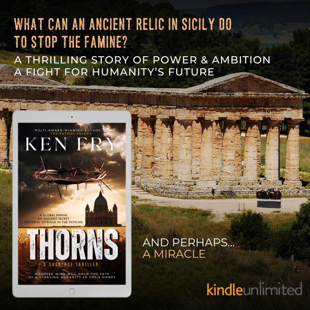 #NewRelease
A world on the brink of famine.
A secret that could change the tide.
And two scientists racing against time to uncover the truth.
📍mybook.to/thornsbykenfry
#Free #Kindleunlimited

#bookboost #suspense #thriller #religiousmystery #mustread #amreading #IARTG