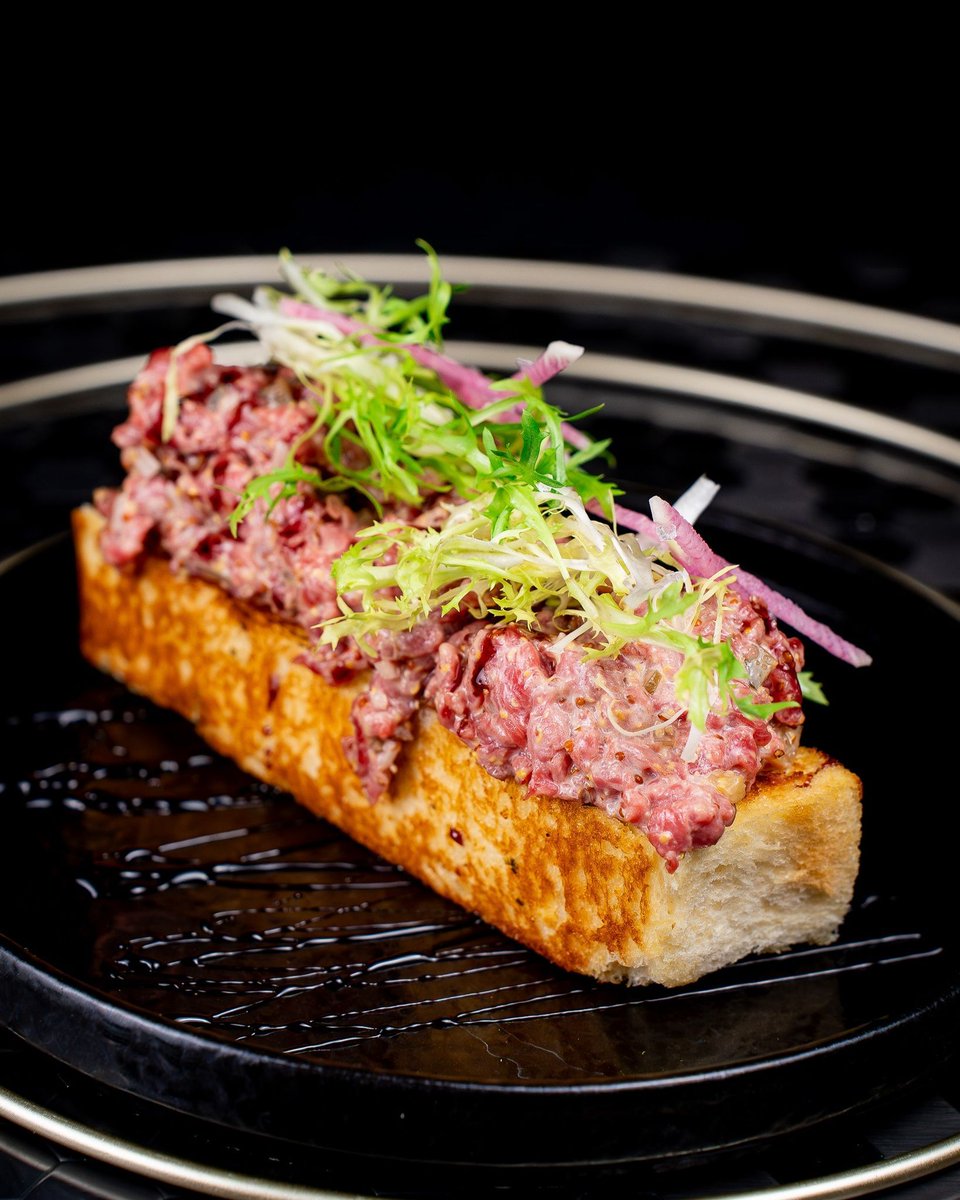 offworldbar's tweet photo. Have you tasted our Steak Tartare yet? Made with AAA Beef, Cornichon, Shallot, Egg Yolk Vinaigrette, and a touch of Port Wine glaze - it's as smooth as the Milky Way!
#offworldbar #torontobars #tastetoronto #todotoronto #spacebar #scifibar #torontoeats #wheretoeattoronto https://t.co/OkArtZ0mBL
