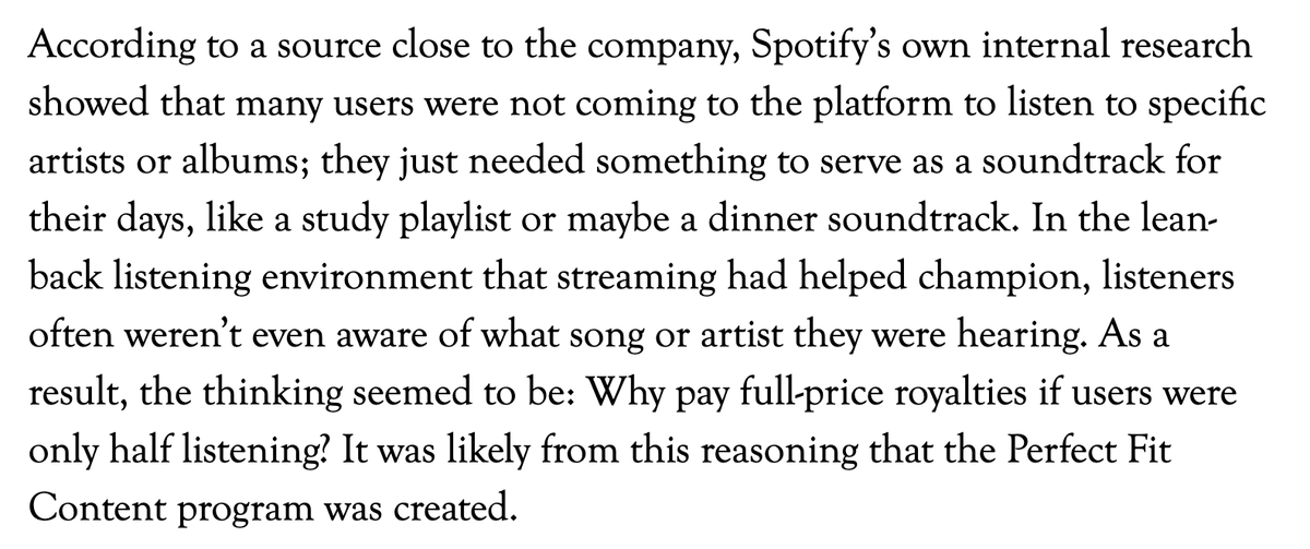 great work by liz pelly! gives us a concrete look at how the "fake artist" scheme actually works, detailing how metrics-obsessed managers took over curation and listeners turned out not to care