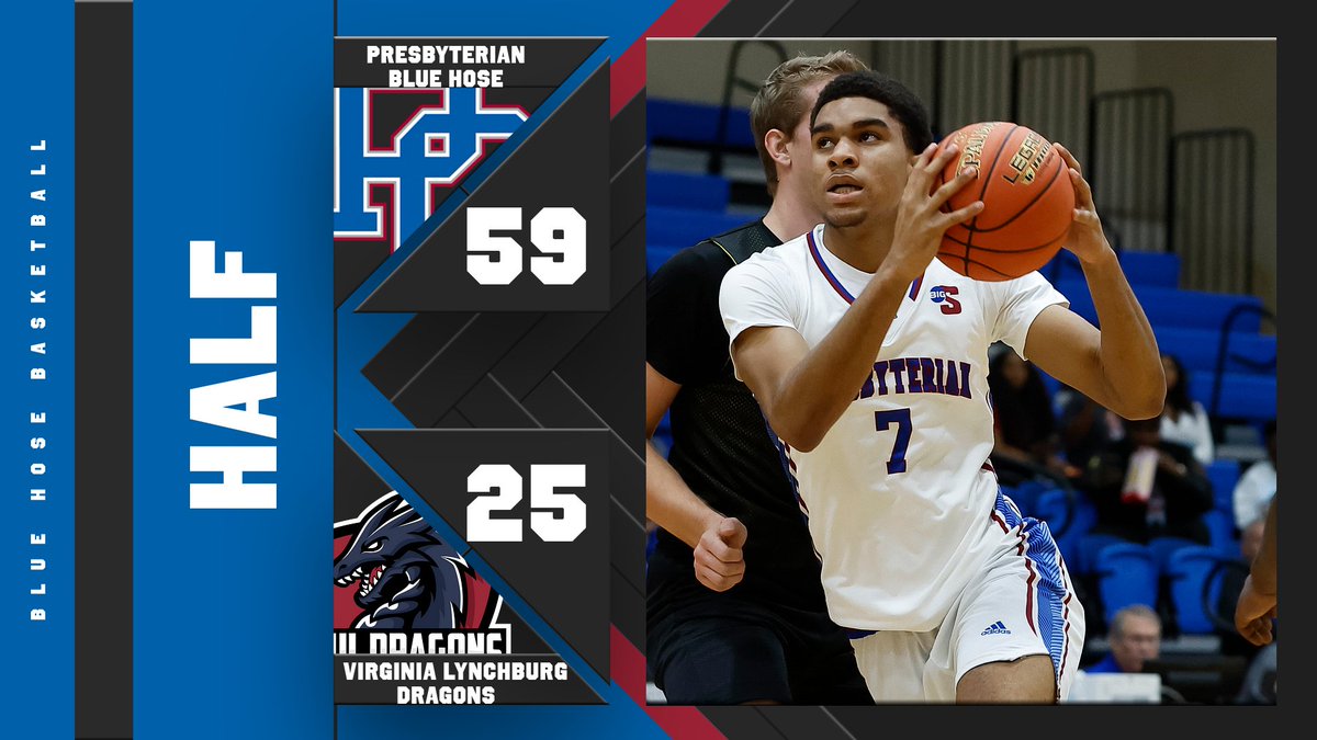 HALF |

K. Stewart with 15 pts.
K. Mincy with 8 pts.
J. Harvey &amp; T. Wilson with 7 pts each
10 PC players have scored 

#GoBlueHose | #ForEachOther