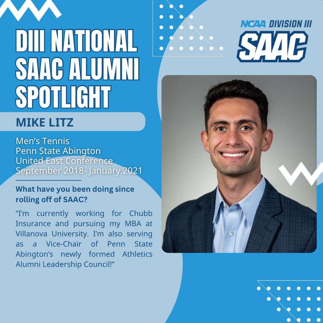 What has our DIII SAAC alumni been doing since rolling off? Find out with our alumni spotlight! Mike Litz is in the spotlight!

#diiisaac #nationalsaac #ncaa