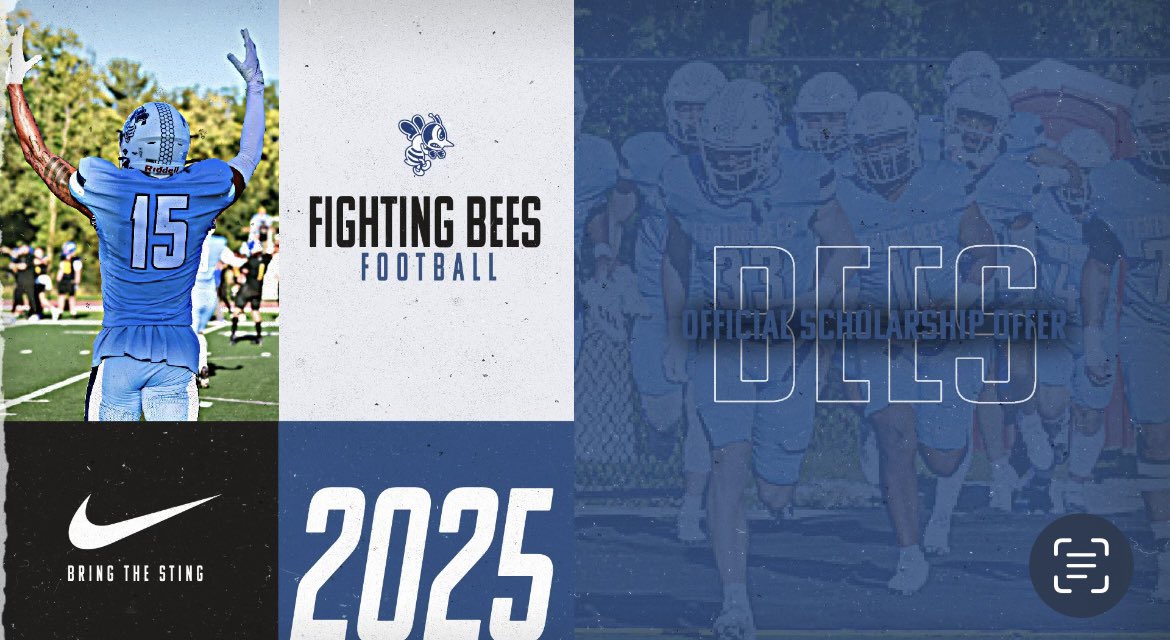 Dwyer9Brady's tweet photo. I am grateful to announce that I have received an offer to go play football for  @FightingBeesFB!! I want to thank @coachwelnetz the offer!! 
@GlenwoodSC @GlenwoodFB @GTCoachHay https://t.co/LNHnqhFKOe