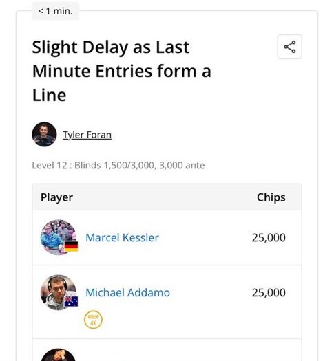 subiime's tweet photo. Might as well max late reg the freeroll while 1/11 in the super main https://t.co/gE7L1R6F0s