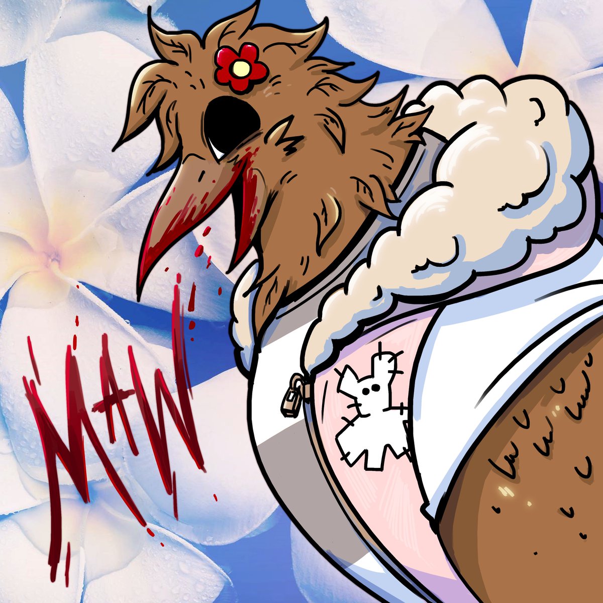 My oc Maw! ♡
I have a video on YouTube of me drawing her!
youtu.be/Z25Qxlz7gCU
♡ ♡ ♡
#oc #ocart #art #digitalart #creepycute #creepy #cute #animaloc #bunnysteakhouse #crow #bird #flower #birdoc #birdcharacter #creepybird