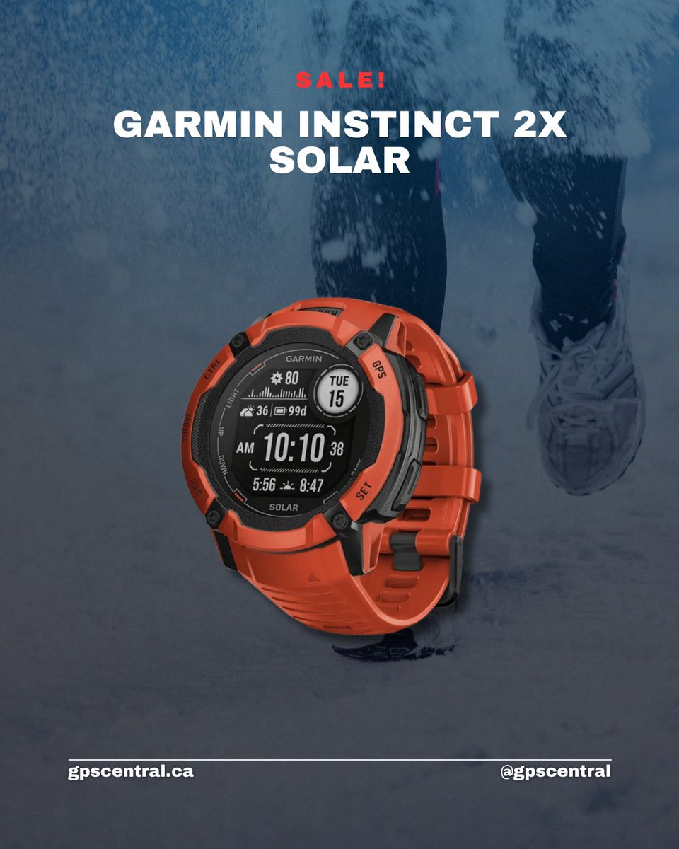 Adventure ready and solar-powered! ☀️ 

The Garmin Instinct 2X Solar is on sale until December 31st. Gear up for your next journey - get yours now at GPS Central.

hubs.la/Q02-pRxr0

#GarminInstinct #SolarPowered #GPSCentral