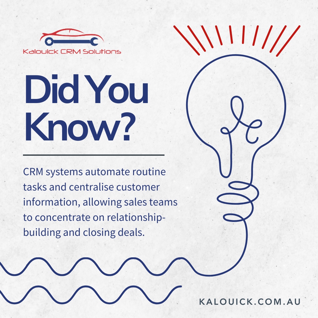 Kale_Woods's tweet image. CRM systems automate routine tasks and centralise customer information, freeing up your sales team to focus on what matters most—building relationships and closing deals. 🌟
#MotorIndustryExperts #SalesOptimization #ServiceExcellence #QueenslandBusiness #AutoDealerships