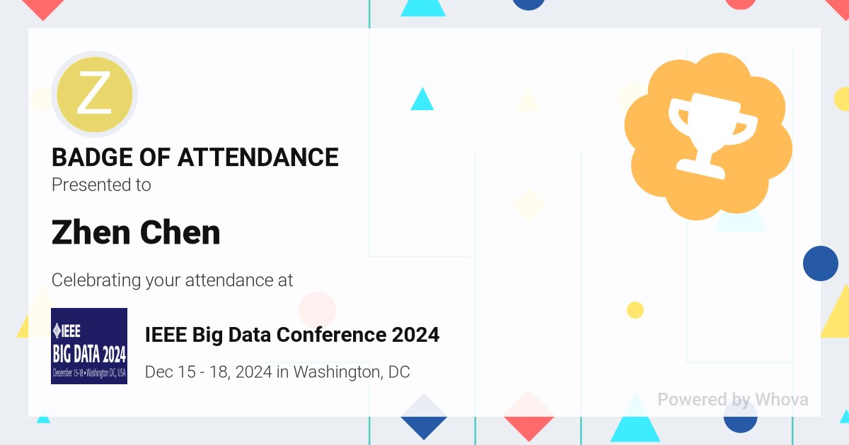 cache3419's tweet image. 🎉 Just had an incredible experience attending IEEE Big Data Conference 2024! 🎉 #IEEEBigData2024 - via #Whova event app