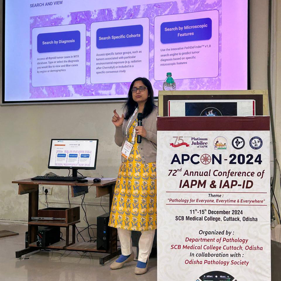 Proud moment for WTR!
Our Thyroid Editor, Dr. Shipra Agarwal, presented at the APCON 2024 in India, showcasing the World Tumor Registry (WTR) platform and discussing nuclear scoring in thyroid neoplasms.
WTR continues to spread knowledge globally! 🌍 #Pathology #WTR