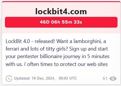 Most notorious Ransomware group Lockbit announces its next version Lockbit 4.0.