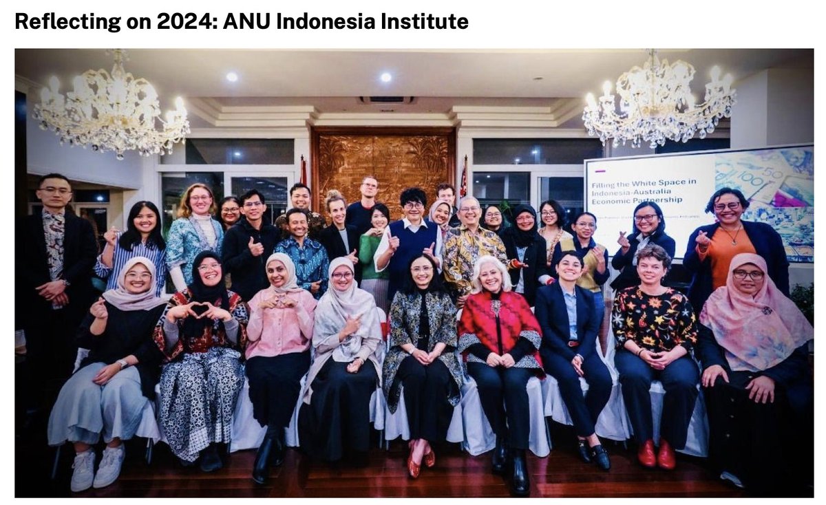 As 2024 comes to a close, we reflect on what a wonderfully packed year it's been at the ANU Indonesia Institute. Thank you to all our members, contributors and collaborators for supporting us through another year! 

indonesiainstitute.anu.edu.au/content-centre…